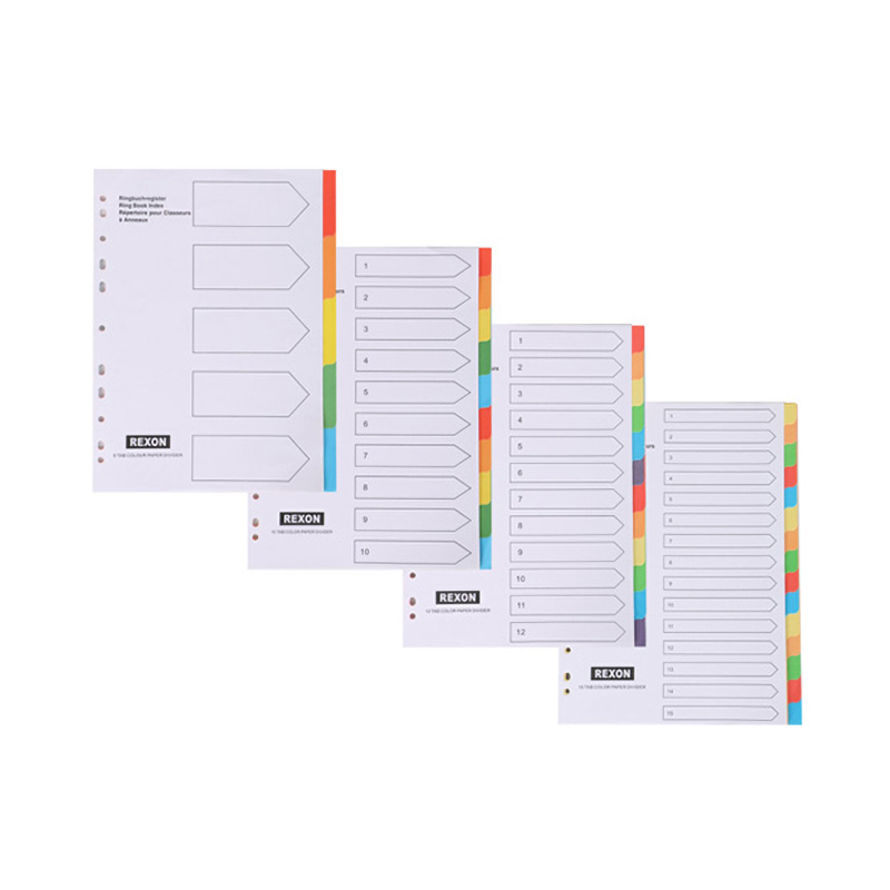 Assorted Color Paper Index Divider